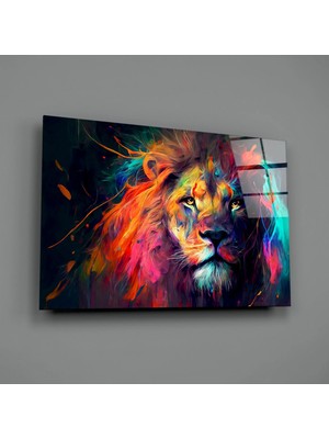 İnsigneart Insigne Art Design Aslanın Asaleti Cam Tablo || Tasarımcı Koleksiyonu
