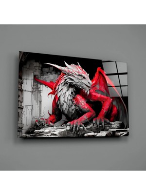İnsigneart Insigne Art Design Ejderha Cam Tablo || Tasarımcı Koleksiyonu