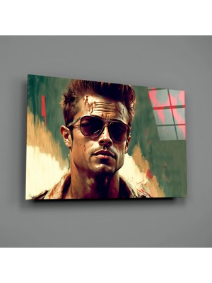 İnsigneart Insigne Art Design Dövüş Kulübü - Tyler Durden Cam Tablo || Tasarımcı Koleksiyonu