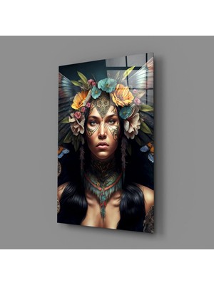 İnsigneart Savaşçı Güzel Cam Tablo || Tasarımcı Koleksiyonu
