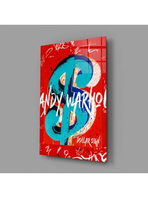 İnsigneart Andy Warhol ve Dolar Cam Tablo || Tasarımcı Koleksiyonu