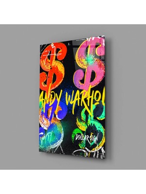 İnsigneart Insigne Art Design Andy Warhol ve Dolar Cam Tablo || Tasarımcı Koleksiyonu