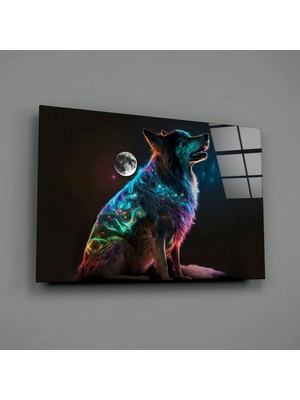 İnsigneart Uzay Köpeği Cam Tablo || Tasarımcı Koleksiyonu