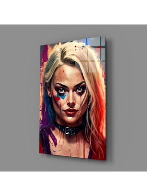 İnsigneart Harley Quinn Cam Tablo || Tasarımcı Koleksiyonu