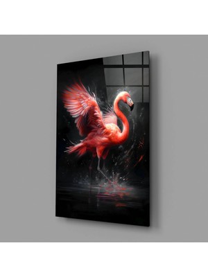 İnsigneart Insigne Art Design Flamingo Cam Tablo || Tasarımcı Koleksiyonu