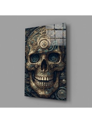 İnsigneart Insigne Art Design Kafatası Cam Tablo || Tasarımcı Koleksiyonu