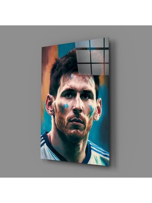 İnsigneart Insigne Art Design Messi Cam Tablo || Tasarımcı Koleksiyonu