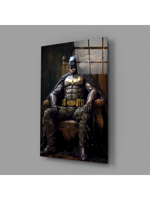 İnsigneart Insigne Art Design Tahttaki Batman Cam Tablo || Tasarımcı Koleksiyonu