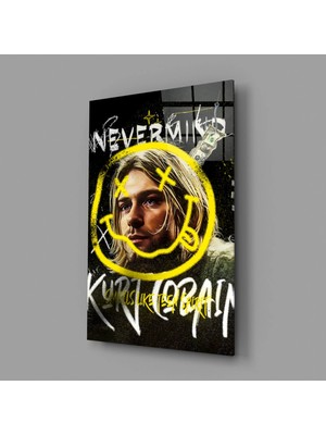 İnsigneart Kurt Cobain Cam Tablo || Tasarımcı Koleksiyonu