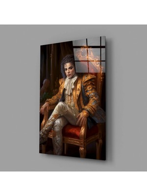 İnsigneart Michael Jackson Tahtta Cam Tablo || Tasarımcı Koleksiyonu
