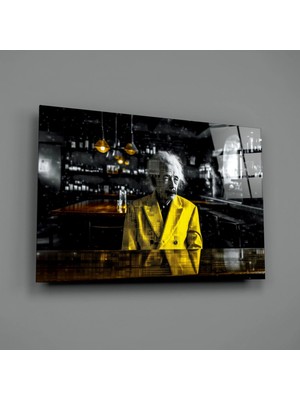 İnsigneart Insigne Art Design Bardaki Einstein Cam Tablo || Tasarımcı Koleksiyonu