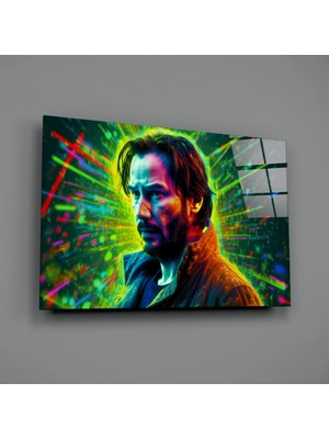 İnsigneart Keanu Reeves Cam Tablo || Tasarımcı Koleksiyonu