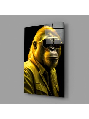 İnsigneart Insigne Art Design Maymun Havalı Cam Tablo || Tasarımcı Koleksiyonu