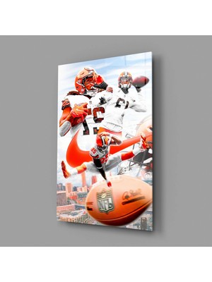 İnsigneart Nfl Oyuncuları Cam Tablo || Tasarımcı Koleksiyonu