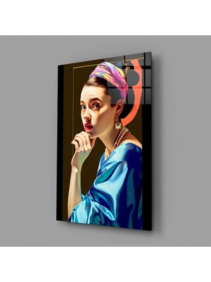 İnsigneart Insigne Art Design Inci Küpeli Kız Cam Tablo || Tasarımcı Koleksiyonu