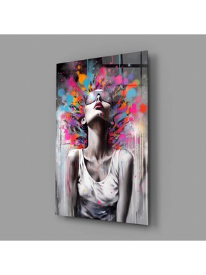İnsigneart Insigne Art Design Kafamdaki Renkler Cam Tablo || Tasarımcı Koleksiyonu