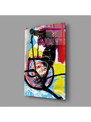 İnsigneart Insigne Art Design Soyut Çizgilerin Dansı Cam Tablo || Tasarımcı Koleksiyonu