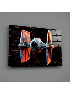 İnsigneart Insigne Art Design Tıe Fighter Cam Tablo || Tasarımcı Koleksiyonu