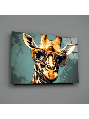 İnsigneart Insigne Art Design Harika Zürafa Cam Tablo || Tasarımcı Koleksiyonu