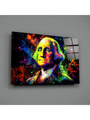 İnsigneart Insigne Art Design Benjamin Franklin Cam Tablo || Tasarımcı Koleksiyonu