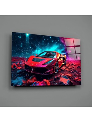 İnsigneart Insigne Art Design Ferrari Cam Tablo || Tasarımcı Koleksiyonu