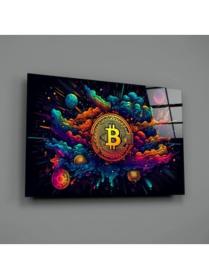 İnsigneart Bitcoin Cam Tablo || Tasarımcı Koleksiyonu