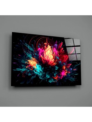İnsigneart Insigne Art Design Renk Patlaması Cam Tablo || Tasarımcı Koleksiyonu