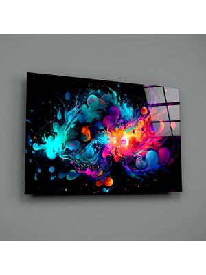 İnsigneart Uzayın Renkleri Cam Tablo || Tasarımcı Koleksiyonu