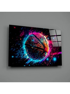 İnsigneart Insigne Art Design Ateş Topu Cam Tablo || Tasarımcı Koleksiyonu