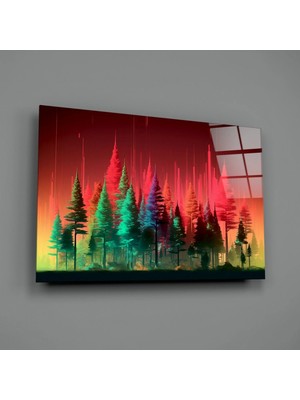 İnsigneart Insigne Art Design Renk Ormanı Cam Tablo || Tasarımcı Koleksiyonu