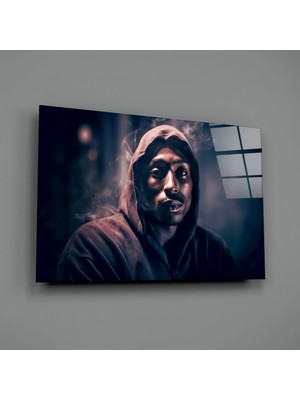 İnsigneart Tupac Cam Tablo || Tasarımcı Koleksiyonu