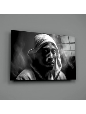 İnsigneart Tupac Cam Tablo || Tasarımcı Koleksiyonu