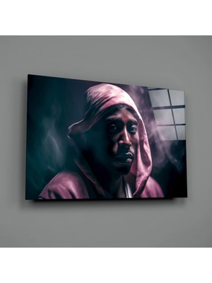 İnsigneart Tupac Cam Tablo || Tasarımcı Koleksiyonu