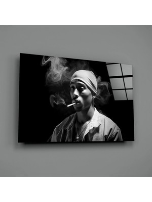 İnsigneart Tupac Cam Tablo || Tasarımcı Koleksiyonu