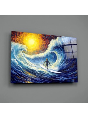 İnsigneart Insigne Art Design Dalgalar Cam Tablo || Tasarımcı Koleksiyonu