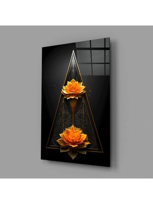 İnsigneart Insigne Art Design Lotus Cam Tablo || Tasarımcı Koleksiyonu