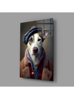 İnsigneart Köpek Vogue Cam Tablo || Tasarımcı Koleksiyonu