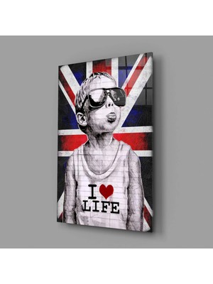 İnsigneart Insigne Art Design Hayatı Seviyorum Cam Tablo || Tasarımcı Koleksiyonu