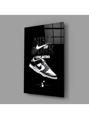 İnsigneart Retro Spor Ayakkabılar Cam Tablo || Tasarımcı Koleksiyonu