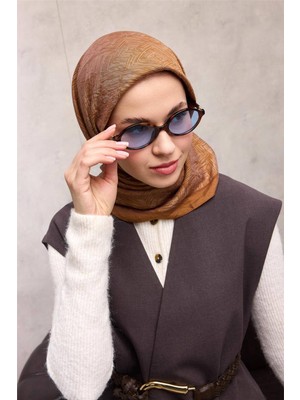 Silk Home Viskon Velora Eşarp Dört Mevsim Labirent Desen Nergis 90X90