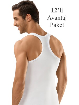 ByDon Erkek Sporcu Ribana Rombo Atlet %100 Pamuk