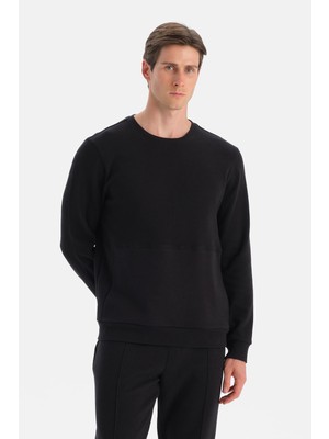 Dagi Siyah Bis Yaka Cepli Sweatshirt