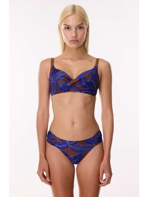 Ayyıldız 4627 Lila Kahverengi Balenli Toparlayıcı Bikini Takımı