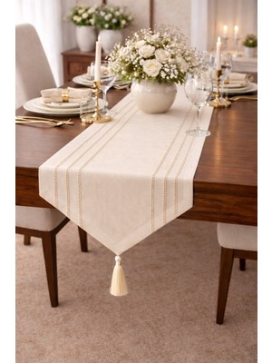 Bella Home Diana Karlina Runner | 35X140 cm | Modern & Zarif Masa Dekorasyonu | Şık Sofra Sunumu