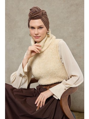 Silk Home Tencel Monare Eşarp Labirent Desen Taba 90X90
