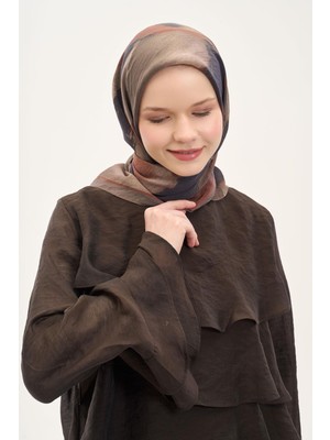 Silk Home Olinda Ipek Karışımlı Eşarp Soyut Desen Kiremit 90X90