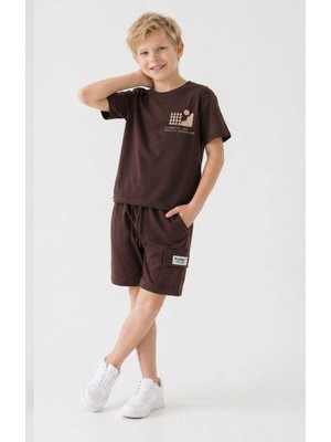 Miniko Kids Erkek Çocuk Kargo Cepli Pamuk Şortlu Takım