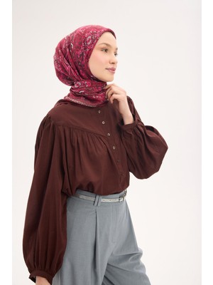 Silk Home Arve Eşarp Viona Bordo 90X90