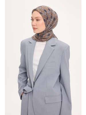 Silk Home Tencel Monare Eşarp Bahar Desen Koyu Gri 90X90