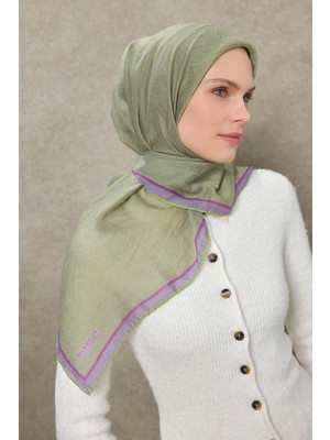 Silk Home Tencel Monare Eşarp Labirent Desen Yeşil 90X90